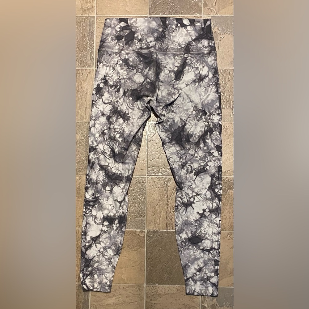 Lululemon Wunder Under High-Rise Leggings Full-On Luxtreme White / Gray Sz 10